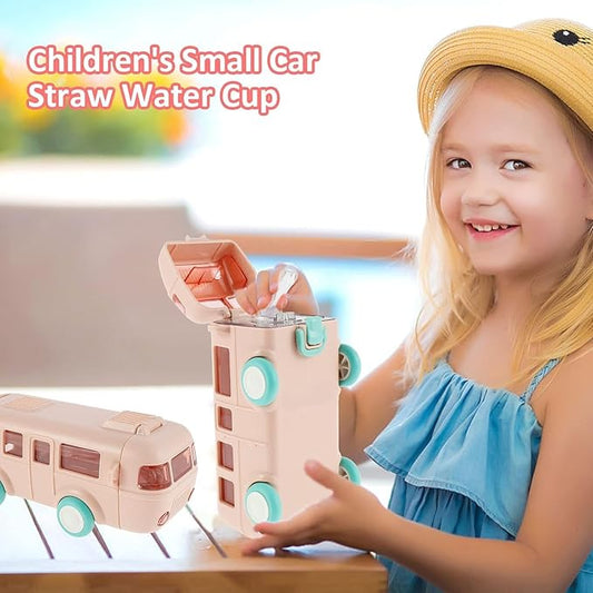 2-in-1 Toy Bus Water Bottle